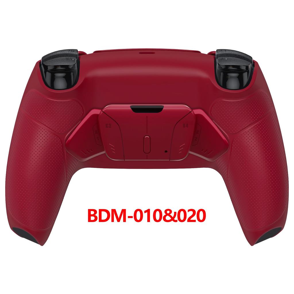 eXtremeRate Solid Color Plastic RISE4 Remap Kit with Programmable Back Paddle Rubber Grip for Compatible with PS5 Controller Compatible with PS5