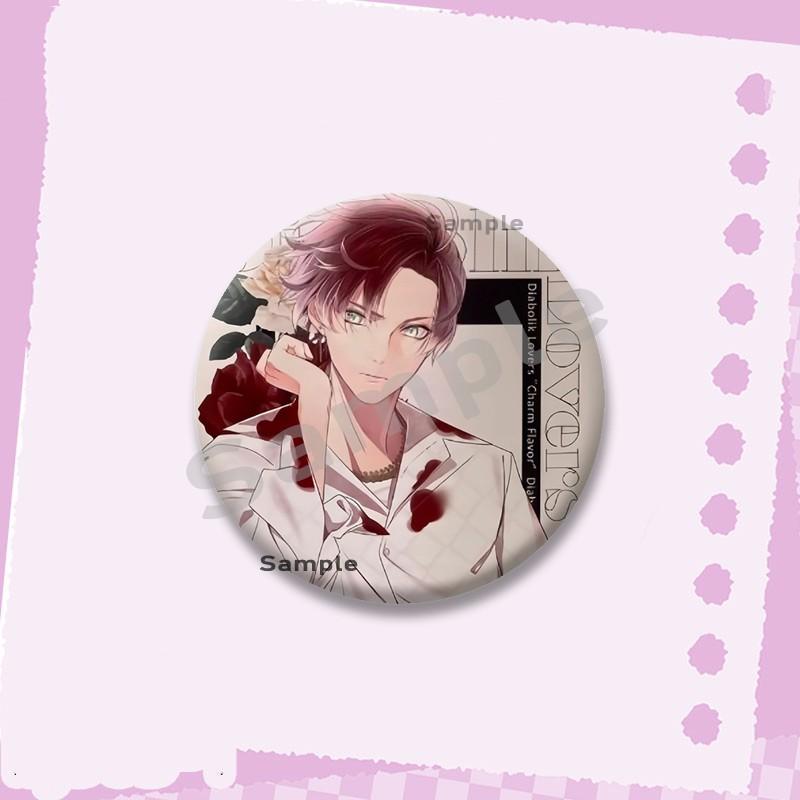 Горячая серия игр Diabolik Lovers Мягкие значки-кнопки Мультяшные круглые броши на рюкзак Аято Канато Райто Значки-украшения Подарки для друзей