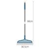 Long Handle Silicone Broom Waterproof Floor Scraper Pet Hair Catcher Multi Surface Cleaner for Bath Kitchen Hardwood Tiles