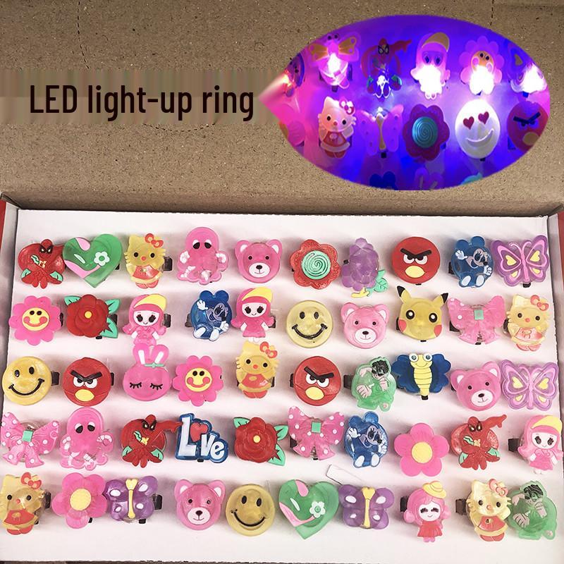 Flashing Soft Rubber Light-Up Finger Rings - Christmas Toy