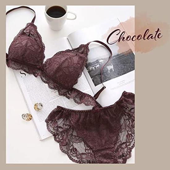 Mon Cher Pi Wireless Bra and Panty Set (OR-orange, L/M)