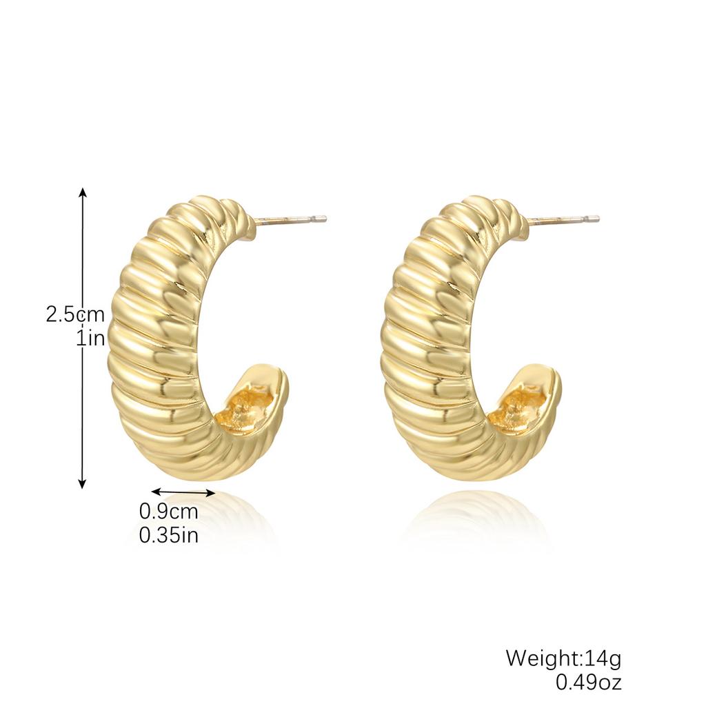 Exaggerated Temperament Earrings Gold Senior Sense Ins Cold Wind Simple Metal Droplets Pleated Pearl Flower Earrings