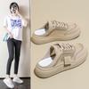 2026 Маленькие белые туфли женские летние повседневные полуприлегающие женские туфли под сандалии CY603