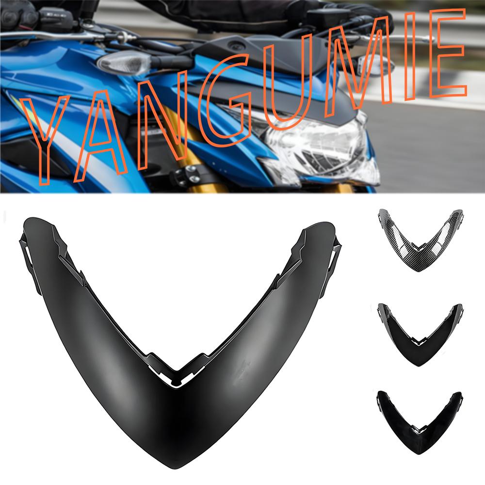 Motorcycle Front Headlight Upper Cover Fairing Nose Lower Cover Nose Tip Headlight Cover for Suzuki GSX-S1000 2015-2020