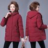 Мамина пуховая хлопковая куртка для девочек, длинная зимняя новая свободная приталенная большого размера хлопковая куртка, толстое пальто.
