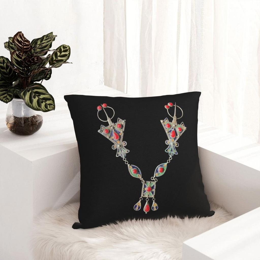 Kabyle Jewelry Amazigh Pillowcase Cushion Comfort Throw Pillow Sofa Decorative Cushions Used for Home Bedroom Living Room
