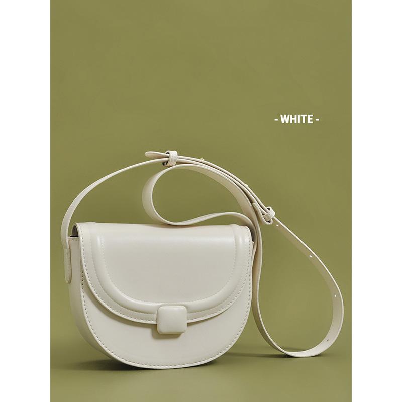 Сумка через плечо женская, весенняя, новая, из искусственной кожи, с магнитной пряжкой, полукруглая, в японском и корейском стиле, сумка через плечо на одно плечо