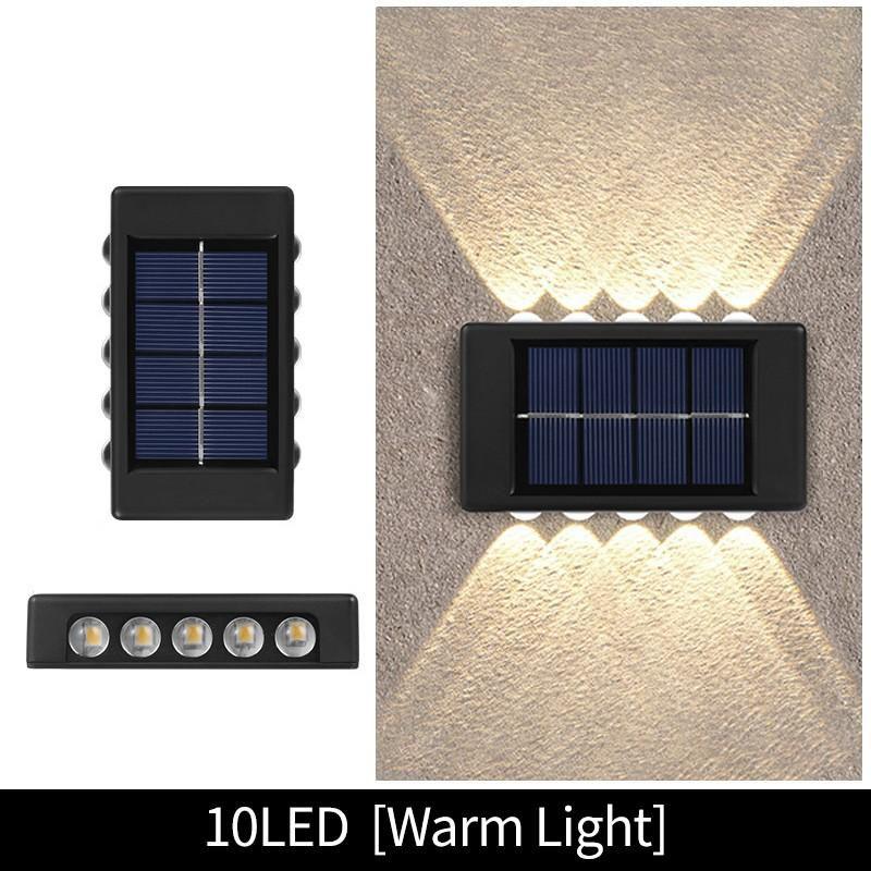 Solar LED Wall Lamp Outdoor Waterproof Up and Down Luminous Lighting Garden Decoration Solar Lights Stairs Fence Sunlight Lamp