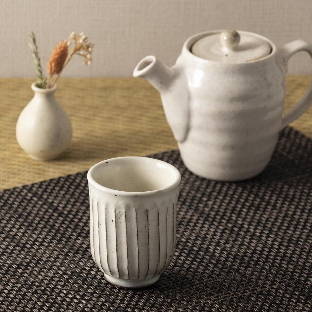 Tatara Finely Powdered Made in Product Number 10543 Teacup, 150cc, Sliced, Pottery, Japan,