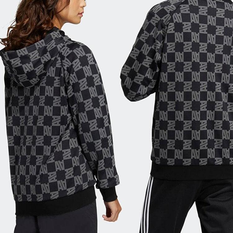 Adidas Толстовка с логотипом и шнурком Куртки унисекс Черный HR3435