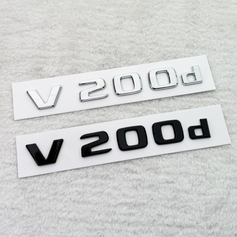 Emblema ABS con letras 3D V200d V220d V250d V300d V350d para Mercedes Benz clase V, insignia para guardabarros de coche, placa c