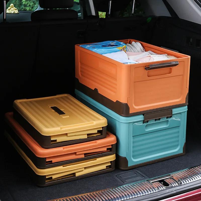 Складной ящик для хранения вещей, органайзер для шкафа, контейнер для кемпинга на открытом воздухе, складной ящик с крышкой, автомобильный ящик для хранения вещей, органайзер для хранения всякой всячины