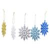 6шт 10см DIY искусственный блеск снежинка висячие украшения декор рождественской елки