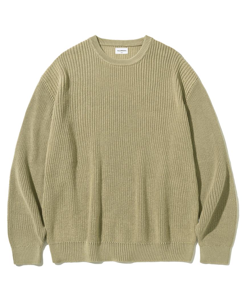 FILLUMINATE Washed Hazzi Round Knit - Beige
