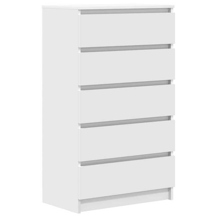 Commode Armoire de chambre - mango - Blanc 60x36x103 cm - Bois d'ingénierie M179