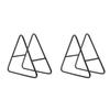 OUNONA Coaster Storage Holder, Rack, Coaster Holder, Coaster Stand, Shelf, Organizer, Iron, Triangular, 3D, Stylish, Plate Storage, Drainer, Kitchen