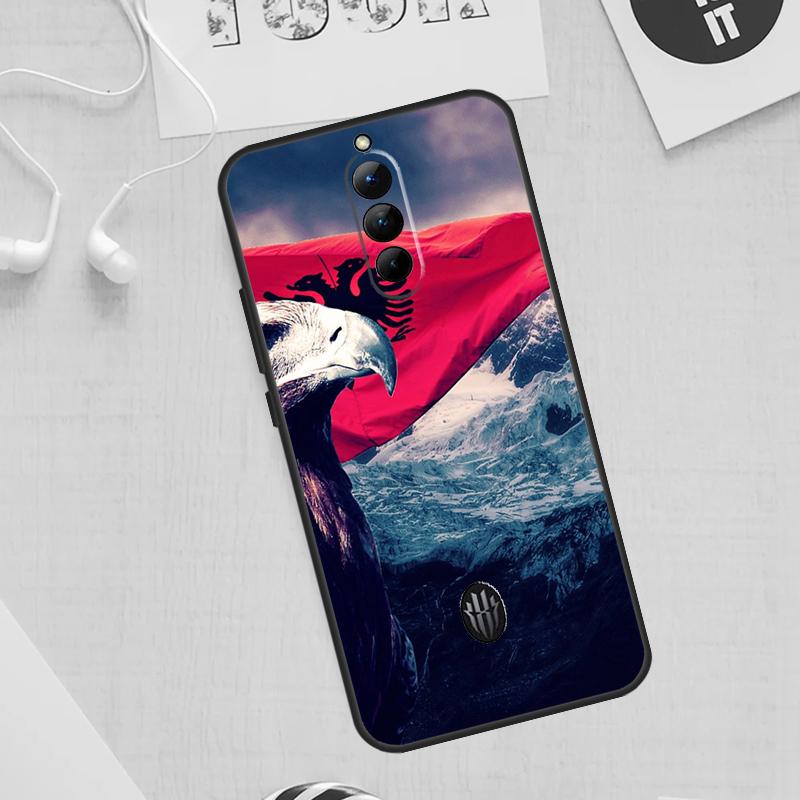 Albania Flag Eagle Case For ZTE Nubia Red Magic 11 10 9 8 8S 9S 10S Pro Plus 6 7 6S 7S For RedMagic 10 Air Cover