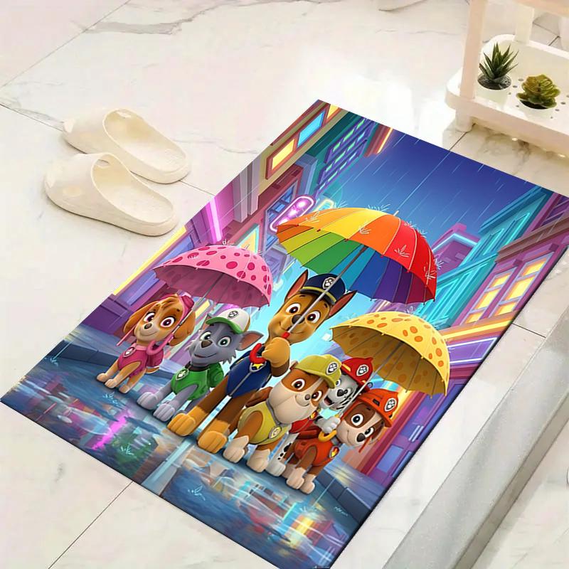 1Pc Paw Patrol City Rescue Rug Office Carpet Indoor Outdoor Doormat Nonslip Soft And Comfortable Living Room Christmas Halloween Gift D91864