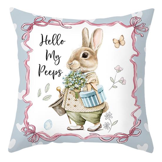 Пасхальный кролик Весенняя наволочка наволочка украшение мягкая износостойкая не выцветающая квадратная