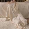 Extra Large Nightgown for Women Summer Long Sleeved Dress for Women Pajamas for Women Loose Fitting Spring and Autumn Home Clothing