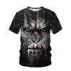 Summer Short Sleeved T-shirt for Men 3D Digital Printed Animal Monkey Round Neck Loose Men Fat Half Sleeve Bottom Shirt Summer