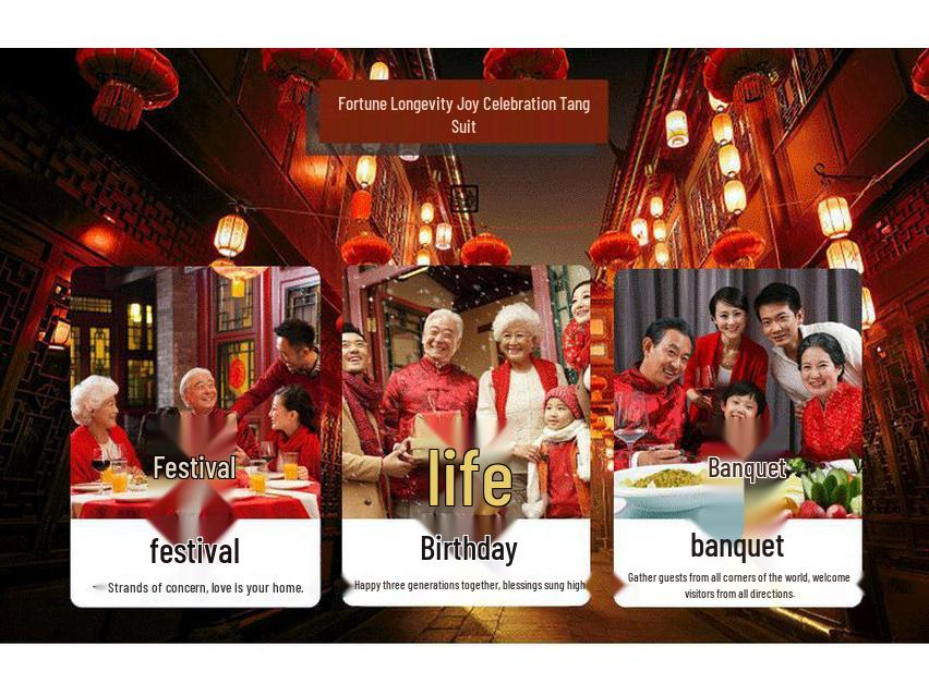 Мужской двусторонний пиджак Тан - Весенне-осенний повседневный ханьфу для папы и дедушки