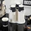 Держатель для бумажных стаканчиков, вращающийся поднос, диспенсер для хранения стаканчиков с 3 отделениями, пластиковый органайзер для кофейных стаканчиков для столешниц, кухонный кофе