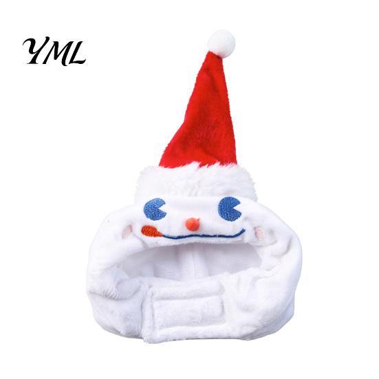 Pet Photography Prop Christmas Snowman Hat for Cats And Small to Medium Dogs, Soft Holiday Gift Pets Plush Festive Costume Accessory with Embroidered