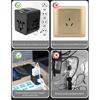 Universal Travel Plug Adapter with 3 USB Ports 1 Type C Ports Fast Charging Outlet Extender Power Adapter EU/UK/USA/AUS Plug for Travel