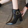 Women'S Sexy Heels  Autumn Winter Platform Buckle Pointed Ankle Boots Fashion High Quality Designer Women'S Boot Botas Mujer
