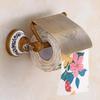 Antique Brass Bathroom Towel Rack & Accessories Set