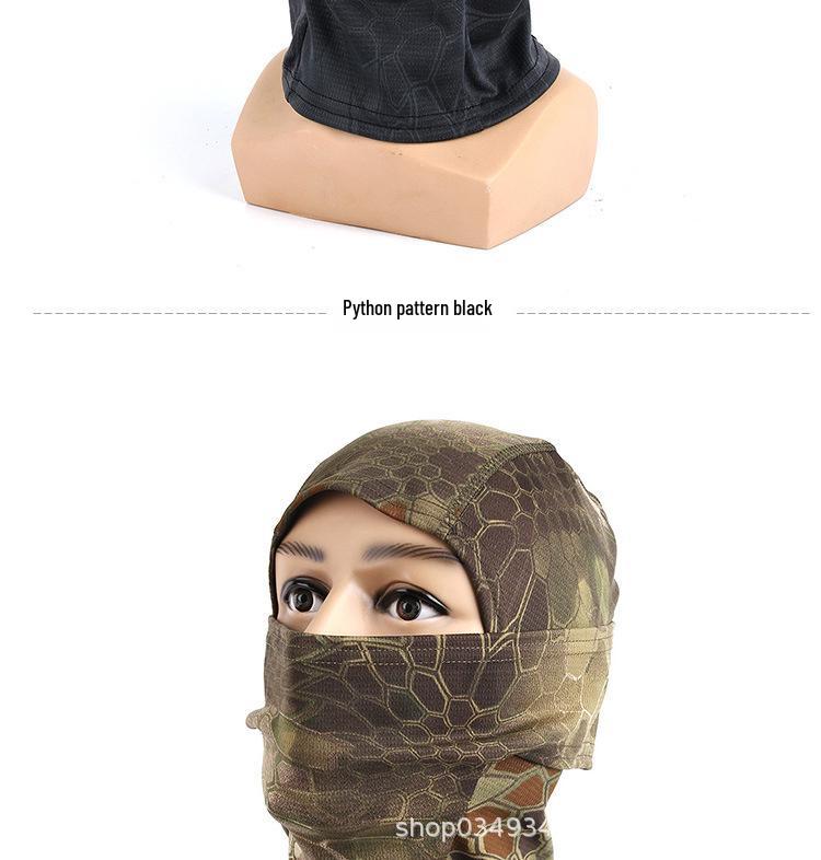 Python Camouflage Tactical Cycling Balaclava - Sandproof Single-Hole Face Mask