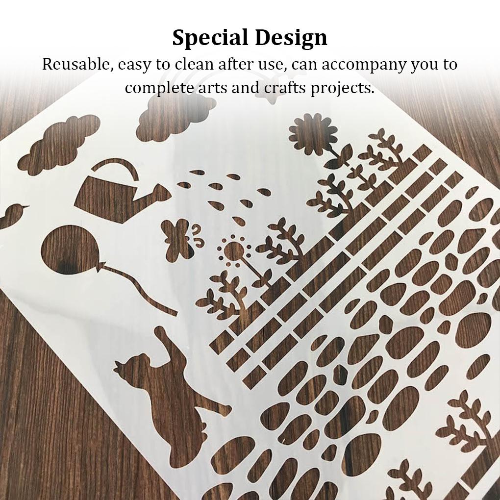 Детский трафарет для рисования, ажурный шаблон для настенного рисунка, красочные детские трафареты для граффити для тиснения бумажных карточек