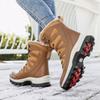 Новые зимние теплые уличные сноубутсы мужские и женские с утолщенной хлопковой подкладкой, высокие, для пар, для походов, мотоциклетные ботильоны