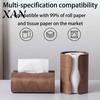 Elegant Facial Tissue Cover for Bedroom Box Holder, Natural Wood Storage Organizer, Decorative Rectangular Desktop Case Office Desk Dispenser,