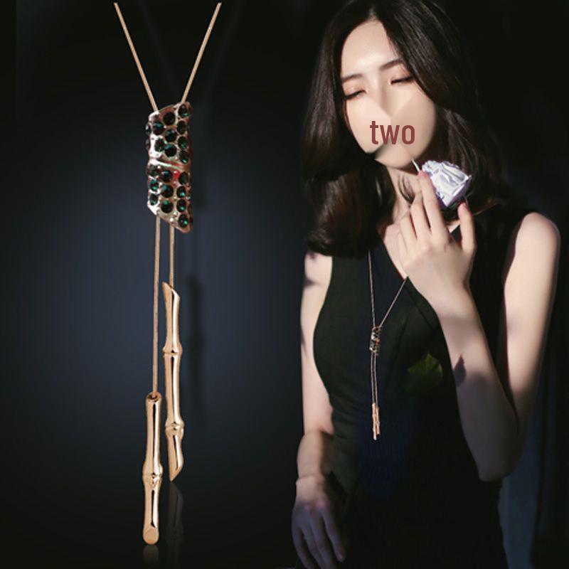 Элегантное ожерелье-цепочка с кисточкой для женщин - Универсальный, высококлассный европейский и американский дизайн для осенне-зимней моды