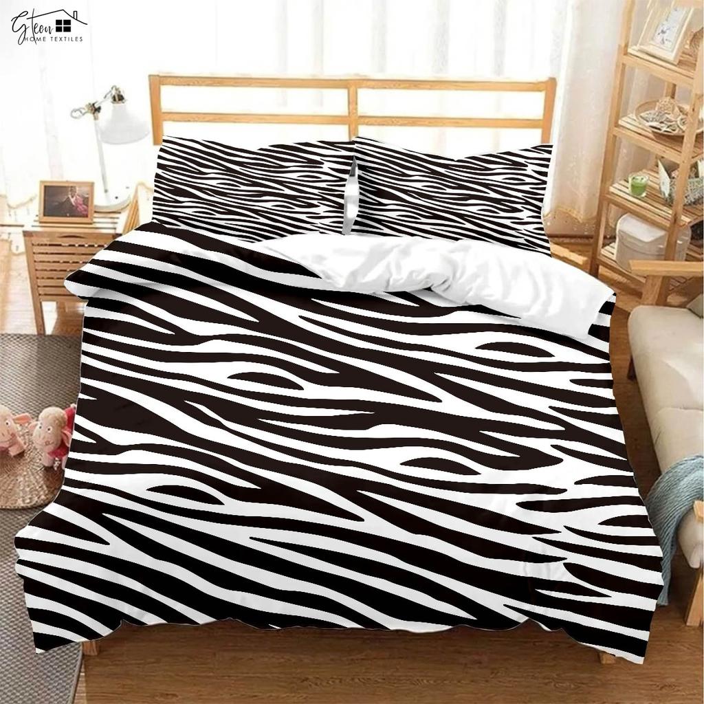 Розовый леопардовый черный зебровый принт пододеяльник мягкий и удобный пододеяльник наволочка комплект постельного белья машинная стирка 3 предмета