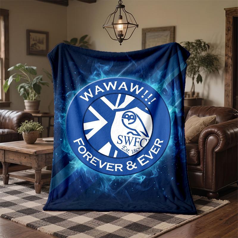 Флисовое одеяло в тематике Sheffield Wednesday Уютное мягкое плюшевое одеяло для спальни, дивана, путешествий