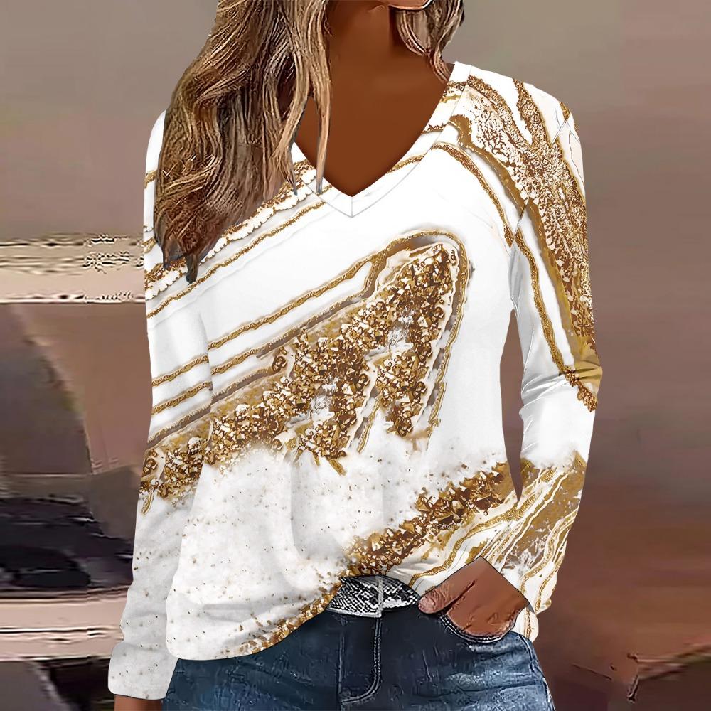 Fashion Streetwear 3D Digital Printed Women's Long Sleeved T-shirt