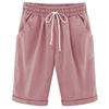 Women's Summer Casual Shorts Solid Color Drawstring Shorts
