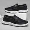 Spring/summer New  One-piece Dad's Shoes with Soft Sole, Comfortable Flat Bottom Shoes,Canvas Men's Shoes