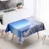 Зимняя снежная скатерть, красивая, необрастающая, водонепроницаемая, прямоугольная, кухонный стол, украшение для дома