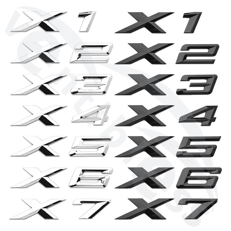 NEW Car Letters Trunk Badge Sticker For THE X1 E84 X2 F48 X3 E83 G01 F25 X4 F26 G02 X5 E53 F15 E70 X6 E71 X7 F16 Emblem