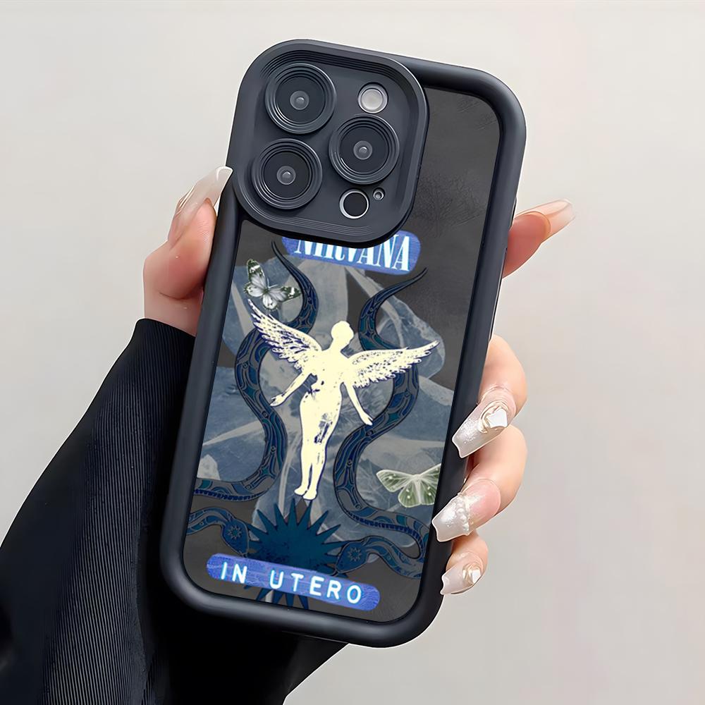 Чехол для телефона Rock Band N-Nirvana Для IPhone 17 Pro Max 15 Pro 16 14 Plus 12 13 Mini 11 Pro Ударопрочный чехол