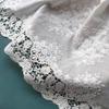 1Yard White Embroidere Flower Cotton Lace Fabric Sewing DIY Trim Wedding Applique Ribbon Collar Cloth