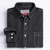 Denim Shirts Men Long Sleeve Leisure Regular Fit with Chest Pocket Spring