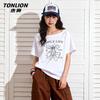 Модная женская футболка TonLion с коротким рукавом