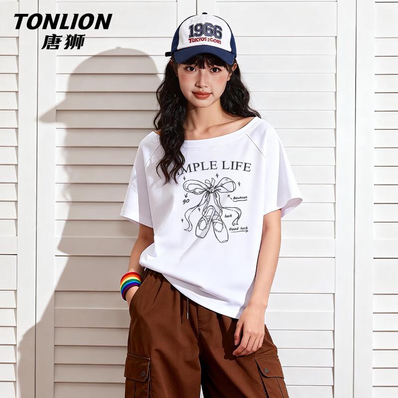 Модная женская футболка TonLion с коротким рукавом