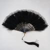 Retro Artificial Feather Fan Handheld Folding Fan Faux Feather Plush Fan  Dance Performance