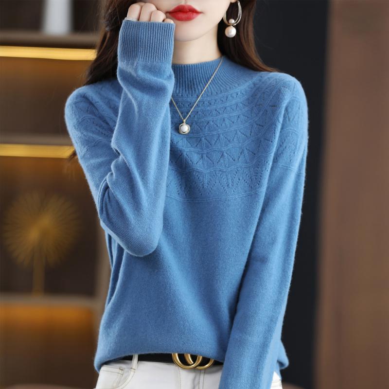 Женский свитер из 100% шерсти, СОВРЕМЕННАЯ НОВАЯ водолазка SAGA, зимний теплый вязаный пуловер, трикотаж, женские свитера, вязаные топы
